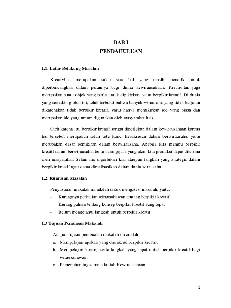 Makalah Kreativitas   Makalah Kreativitas