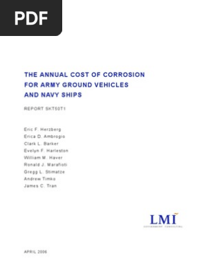 Cost Of Corrosion Report Pdf Top Down And Bottom Up Design United States Department Of Defense