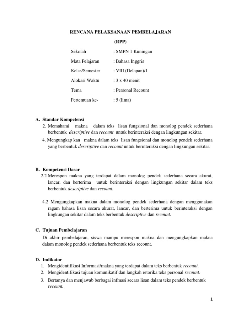 Contoh Teks Monolog Bahasa Inggris Sma Berbagai Teks Penting