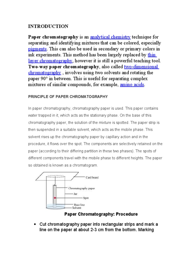 chromatography research paper pdf