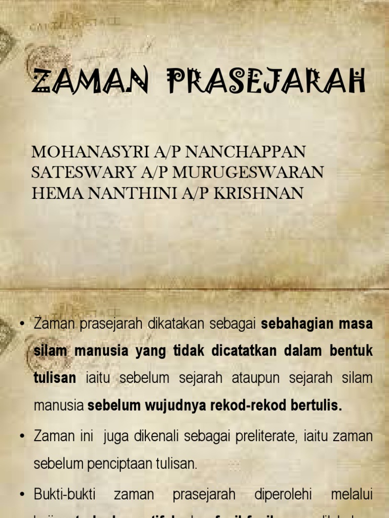 Zaman Prasejarah