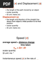 Distance and Displacement