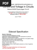 Igcse 23 Current&Voltageincircuits