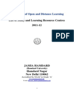 DONE - DODL - List of Study and Learning Resource Centres 2011