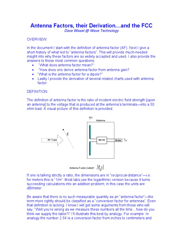 FCC Antenna Factors.pdf Antenna (Radio) Decibel