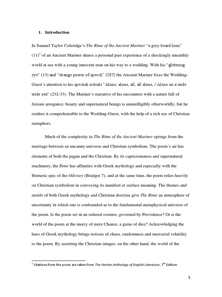 Christian Theology Rime Of Ancient Mariner Religion And Belief Science