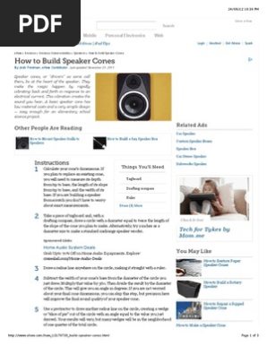 How to Build Speaker Cones | eHow.com