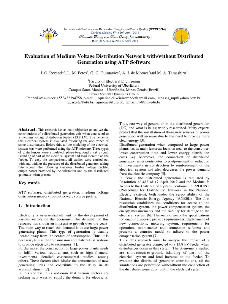 Impact of Distributed Generation on MV Networks | PDF | Electrical ...