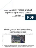 How Social Groups Are Represented in My Media Product