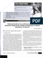 RAMOS ANGELES, Jesús - Reinterpretando El Tax Credit Peruano Por IR Abonado en El Exterior - Scaneado PDF