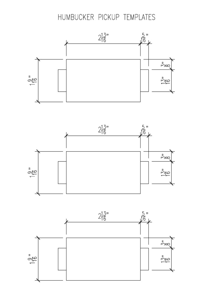 Humbucker Pickup Template | PDF