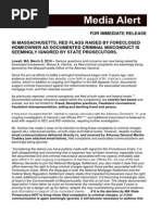 Download IN MASSACHUSETTS RED FLAGS RAISED BY FORECLOSED HOMEOWNER AS DOCUMENTED CRIMINAL MISCONDUCT IS SEEMINGLY IGNORED BY STATE PROSECUTORS by Mohan Harihar SN211492324 doc pdf