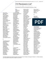 2013 Reviewer List