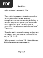 Leituras Para a Travessia Da Vida