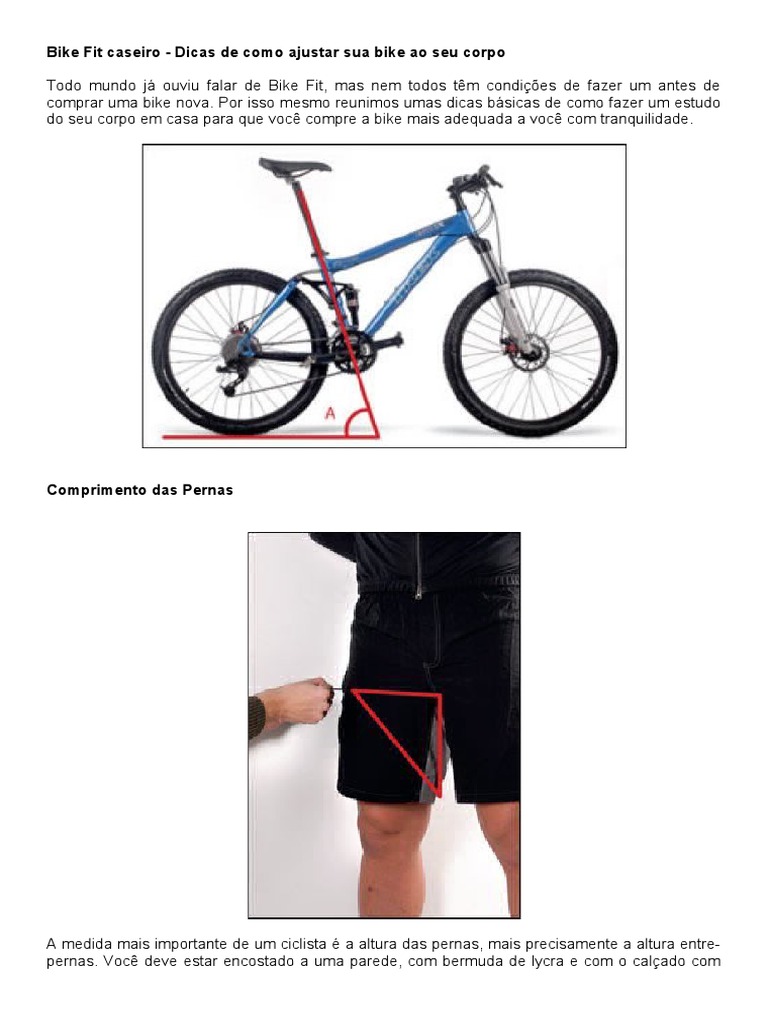 Bike Fit Caseiro Pdf Transporte Science