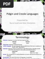 Sociolinguistics - Pidgin and Creole Languages