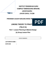 Linking Theory To Practice (TSL3110) : Institut Pendidikan Guru Kampus Temenggong Ibrahim, Johor Bahru Johor Darul Ta'Zim