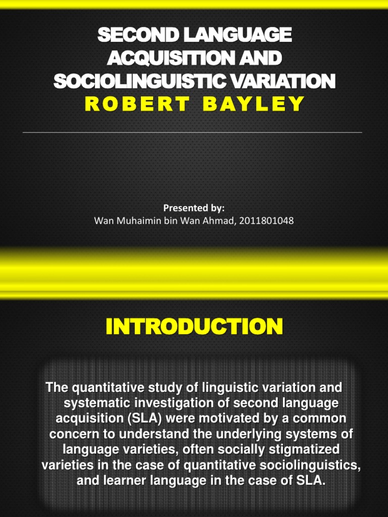 SLA and Variationist Linguistics Insights | PDF | Second Language ...