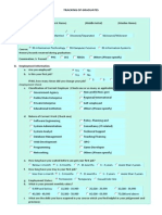 Tracking of Graduates Questionaire