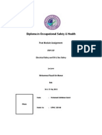 Diploma in Occupational Safety & Health: Post Module Assignment