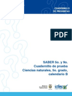 Prueba de Ciencias Naturales - Grado 5 Calendario b, 2009