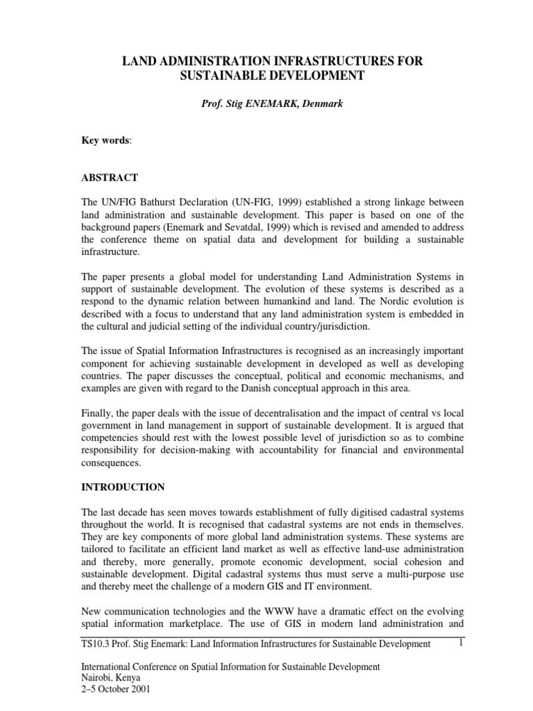 Land Administration for Sustainable Development | PDF | Sustainable ...