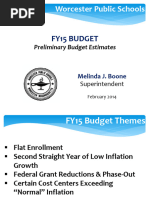 WPS FY15 Preliminary Budget Estimates