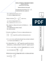 Binômio de Newton (Termo geral)