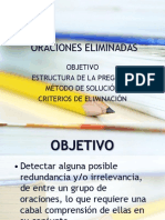 Oraciones Eliminadas