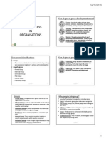 Group Process IN Organisations: Five Stages of Group Development Model