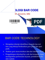 Teknologi Bar Code: Dr. Suryono, Msi