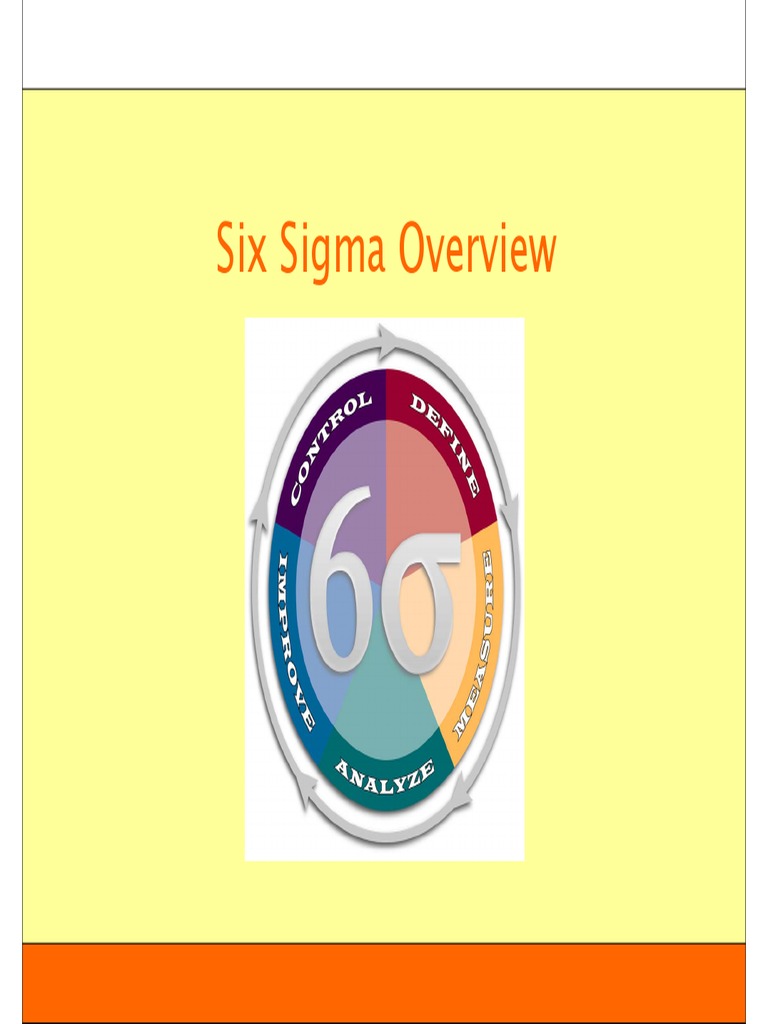 Overview For Six Sigma | PDF | Six Sigma | Business Process