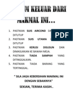 Pastikan Suis Aircond Dan Lampu Ditutup