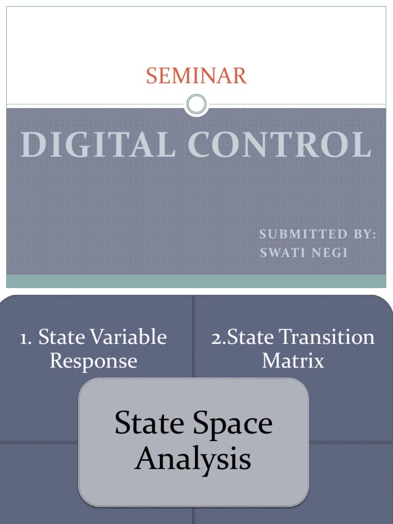 Digital Control: State Space Analysis | PDF | System Of Linear ...