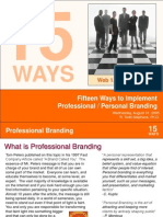 15 WAYS TO BUILD YOUR PROFESSIONAL BRAND