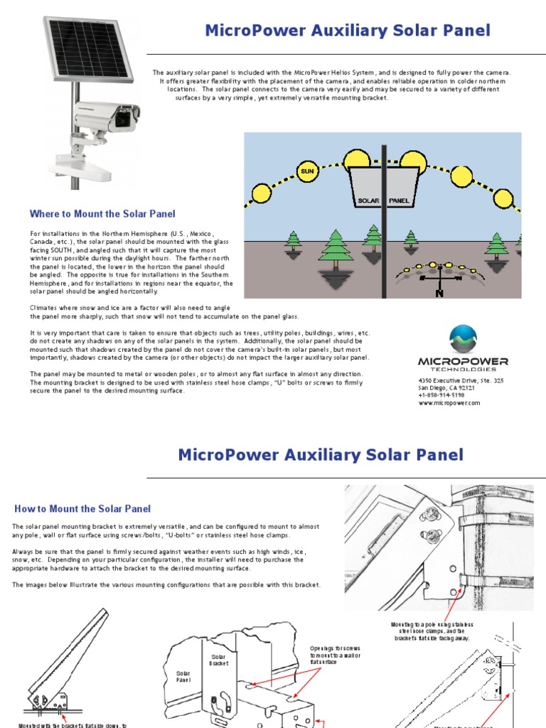 Auxiliary Solar Panel Installation Guide | PDF | Solar Panel | Screw