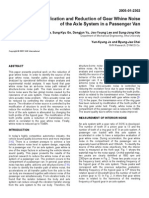 Identification and Reduction of Gear Whine Noise of The Axle System in A Passenger Van