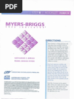 Myers Briggs Form M Questions