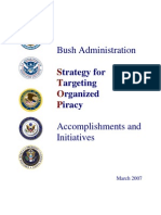 Alberto Gonzales Files - Bush Administration Strategy For Targeting Organized Piracy Report - March 2007