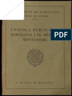 L'escola Pública de Barcelona I El Mètode Montessori 1933