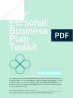The Personal Business Plan Toolkit