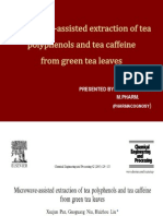 Microwave-Assisted Extraction of Tea Polyphenols and Tea Caffeine From Green Tea Leaves