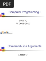 Computer Programming I: Up Ittc AY 2009-2010