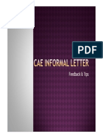 Cae Informal Letter Corrections & Suggestios
