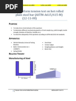 Download tension test on hot rolled plain steel bar ASTM-A615615-M by Adil Javed Chaudhary SN21161562 doc pdf