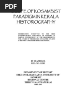 Scope of Kosambist Paradigm in Kerala Historiography DISSERTATION by Shafeek H