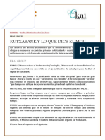 EKAI Center en NAIZ. Privatización de Las Cajas Vascas. KUTXABANK Y LO QUE DICE EL MOU