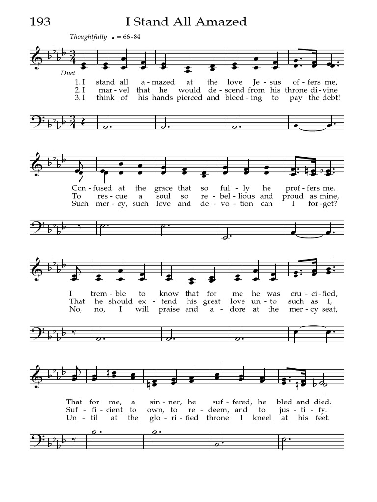 I Stand All Amazed (Piano) | PDF