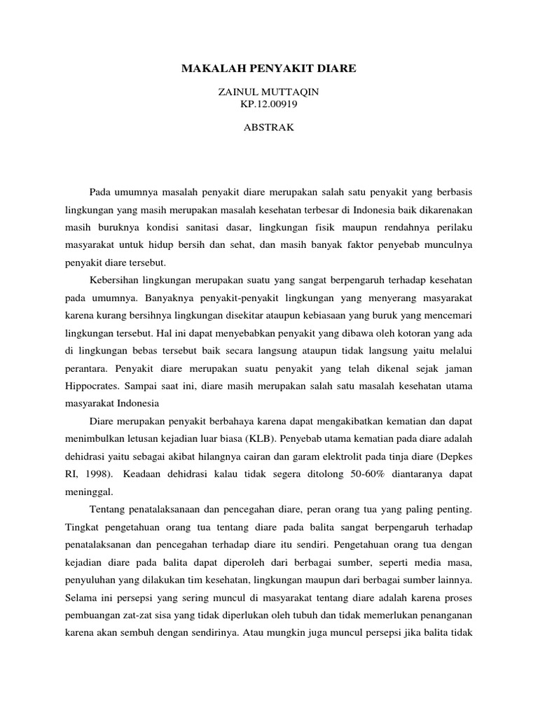 Makalah Penyakit Diare