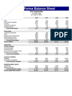 Pro-Forma Balance Sheet: XYZ Corporation